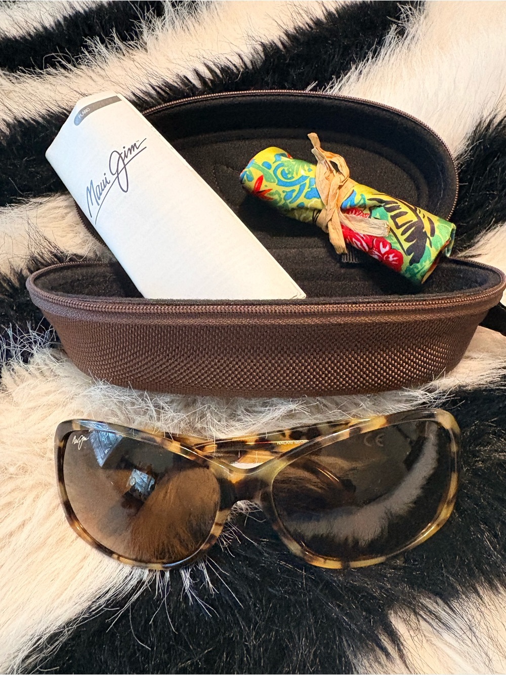 Maui Jim Nalani Tortoise Shell Frame Sunglasses with Brown Lenses